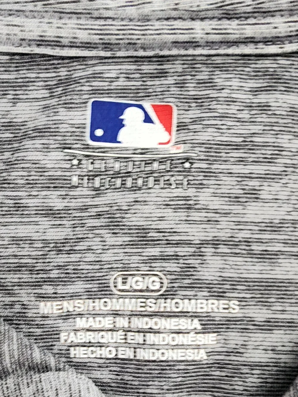 MLB LA Angels Heathered Grey Men's Polo Shirt Size L
